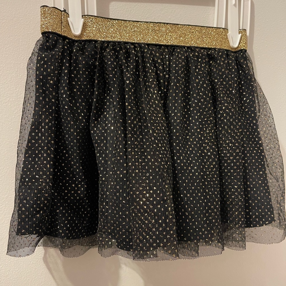 Epic threads skirt black and gold 2T toddler